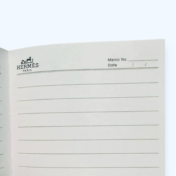 Hermes GWP Orange Leather Notebook with Pen & Bag - Picture 4 of 5